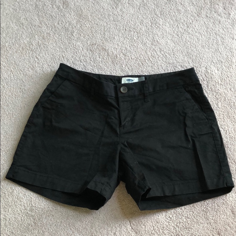 black cotton shorts